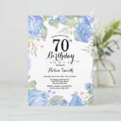 Botanische Blüte 70. Geburtstag Einladung (Stehend Vorderseite)