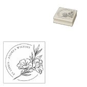 Botanische Blüte aus der Bibliothek der Ex Libris Gummistempel (Stempel)