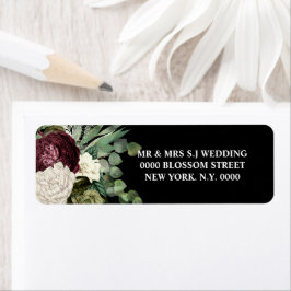 Botanische Blüte Land Rose Burgund schwarz