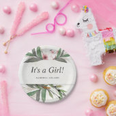 Botanische Blüten der klassischen Wasserfarbe Pappteller (Party)