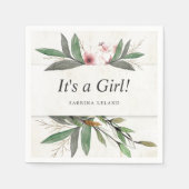 Botanische Blüten der klassischen Wasserfarbe Serviette (Vorderseite)