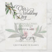 Botanische Blüten des Weinetiketts Weinetikett (Einzelnes Label)