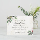 Botanische Blüten Hochzeiten Probe Abendessen Einladung (Stehend Vorderseite)