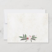 Botanische Blüten Hochzeiten Probe Abendessen Einladung (Rückseite)