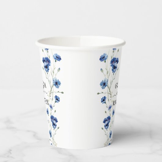 Botanische Blüten Hochzeitspapierkästen Pappbecher (Links)