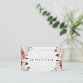 Botanische Blüten-Innenarchitekt-Visitenkarte Visitenkarte (Stehend Vorderseite)