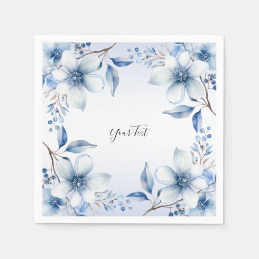 Botanische Blüten Napkins Serviette (Vorderseite)