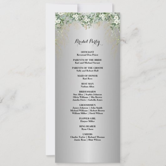 Botanische Blüten zur Einführung eines strahlenden (Vorderseite)