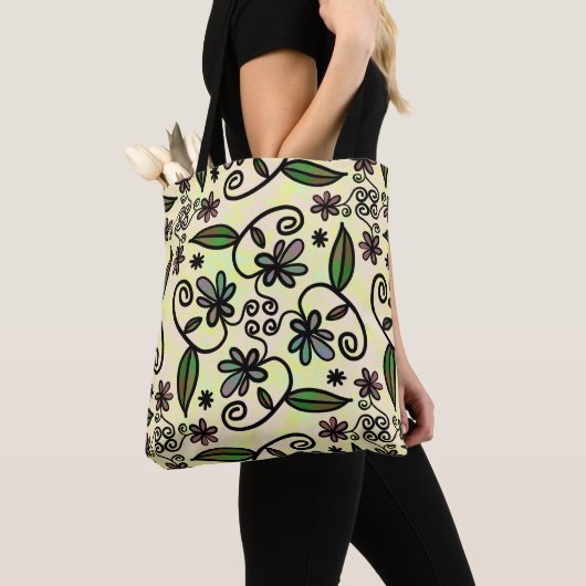 Botanische Blütenbeutel Tasche (Von Nahem)