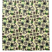 Botanische Blütenblätter Duschvorhang (Vorderseite)