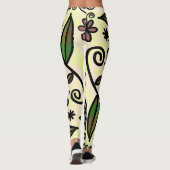 Botanische Blütenblätter Leggings (Rückseite)