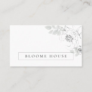 Botanische Blütendarstellung Visitenkarte