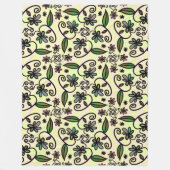 Botanische Blütendecke Fleecedecke (Vorderseite)