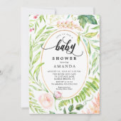 Botanische Blütendusche Einladung (Vorderseite)