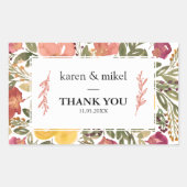 Botanische Blüteneizeit Rechteckiger Aufkleber (Vorderseite)