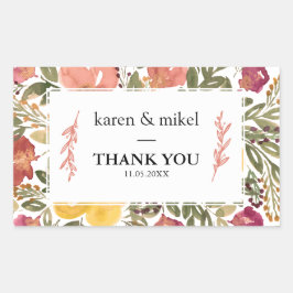 Botanische Blüteneizeit Rechteckiger Aufkleber