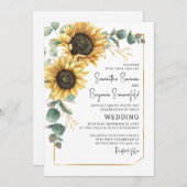 Botanische Blütengrün Moderne Hochzeit Einladung (Vorne/Hinten)