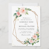 Botanische Blütenhochzeit Einladung (Vorderseite)