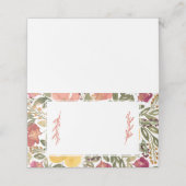 Botanische Blütenmalerei Platzkarte (Außenseite Aufgefaltet)
