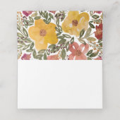 Botanische Blütenmalerei Platzkarte (Innenseite Aufgefaltet)