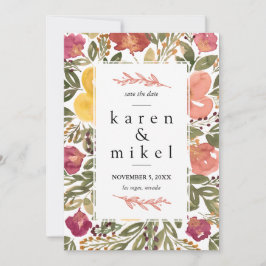 Botanische Blütenmalerei Save the Date Einladung