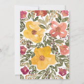 Botanische Blütenmalerei Save the Date Einladung (Rückseite)