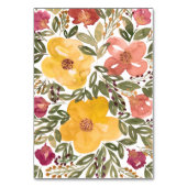 Botanische Blütenmalerei Tischnummer (Rückseite)