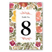 Botanische Blütenmalerei Tischnummer (Vorderseite)