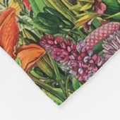 Botanische Blütennatur-Wildblume Fleecedecke (Ecke)