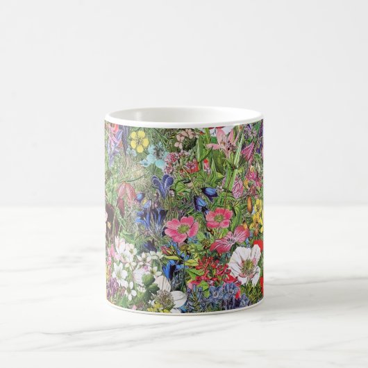 Botanische Blütennatur-Wildblume Kaffeetasse (Mittel)