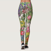 Botanische Blütennatur-Wildblume Leggings (Rückseite)