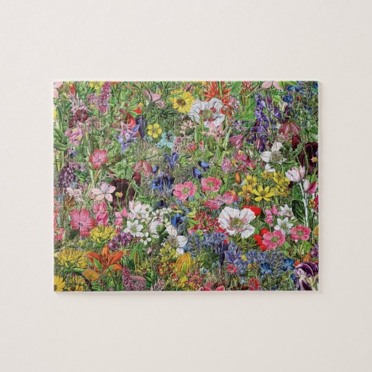 Botanische Blütennatur-Wildblume Puzzle (Horizontal)