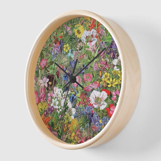 Botanische Blütennatur-Wildblume Uhr (Winkel)
