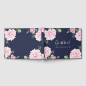 Botanische Blütenpink-Pink-Pony-Hochzeit der Marin Gästebuch (Voll)