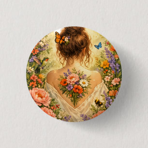 Botanische Blütenpracht – Florale Gartenkunst Button