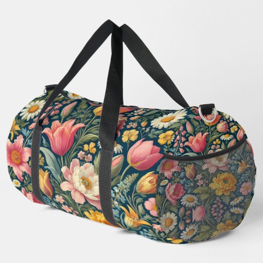 Botanische Blütenwanze Duffle Bag (Rechte Ecke)