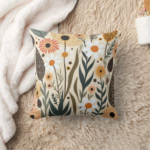 Botanische Boho Blumen Pflanzen Design 389 Kissen