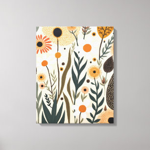 Botanische Boho Blumen Pflanzen Design 389 Leinwanddruck