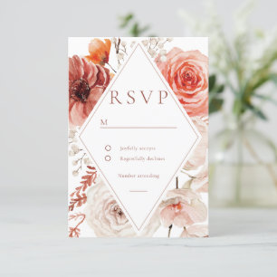 Botanische Boho-Blumenzange RSVP Karte