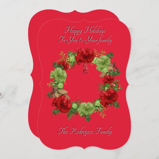 BOTANISCHE BOHO-CHRISTMAS-KARTE SAVE THE DATE (Vorne/Hinten)