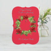 BOTANISCHE BOHO-CHRISTMAS-KARTE SAVE THE DATE (Stehend Vorderseite)