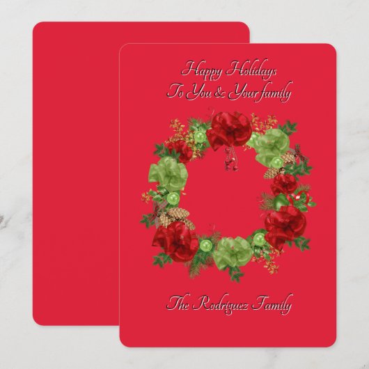 BOTANISCHE BOHO-CHRISTMAS-KARTE SAVE THE DATE (Vorne/Hinten)