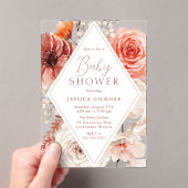 Botanische Boho-Flora-Neutral-Babydusche Herbst Acryleinladungen (Insitu (Handheld))