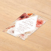 Botanische Boho-Flora-Neutral-Babydusche Herbst Acryleinladungen (Ablage )