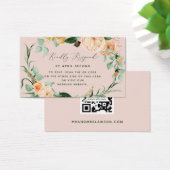 Botanische Boho Greenerity Wedding QR Code RSVP Ka (Schreibtisch)