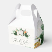 Botanische Boho Greenery Bloral Neutrale Hochzeit Geschenkschachtel (Rückseite)