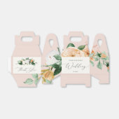 Botanische Boho Greenery Blues Pink Wedding Geschenkschachtel (Ungefaltet)
