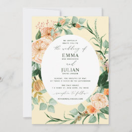 Botanische Boho Greenery-Hochzeit Einladung
