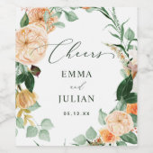 Botanische Boho Greenery Neutrale Gastgeschenk Hoc Weinetikett (Einzelnes Label)