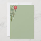 Botanische Boho Greenery Wedding Burgundy Einladung (Rückseite)